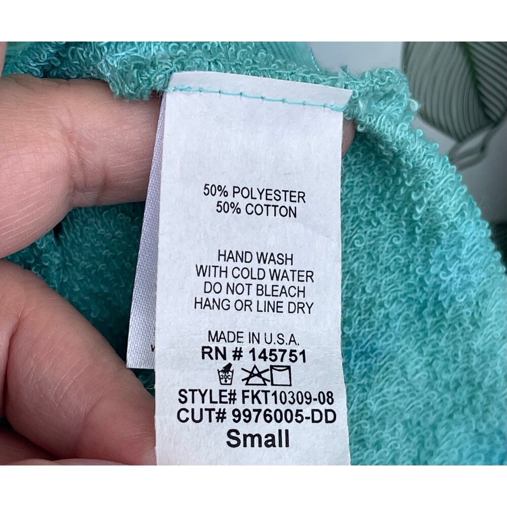 Fantastic Fawn Turquoise Tie Dye Oversized Shacket Mermaidcore Vibe Small - Picture 6 of 6